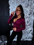 Elastic jacket "PILATES" - BORDO